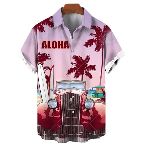 Mens button down - down, aloha