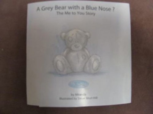 Grey bear with blue nose - with,