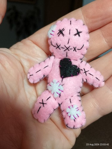 Handmade mini felt - mini, voodoo