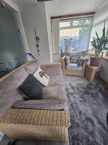 Rattan piece sofa - rattan, and