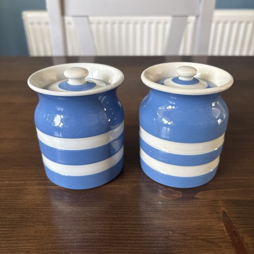 Green cornishware 2x plain - t,
