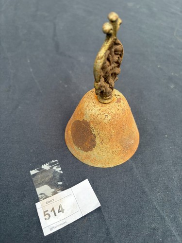 Antique worn iron table bell - worn,