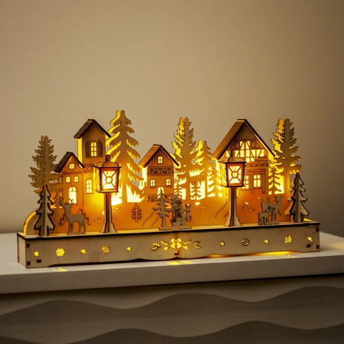Light wooden christmas - wooden,