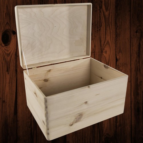 Large wooden storage box - box, with