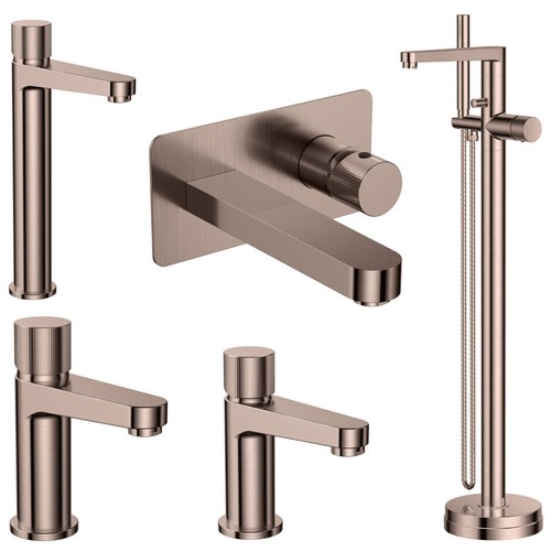 Brushed bronze bathroom - brushed, basin