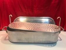 VINTAGE BOURGEAT SERIE 50 ALUMINIUM FISH KETTLE / POACHER 50cm x 17cm x 12.5cm