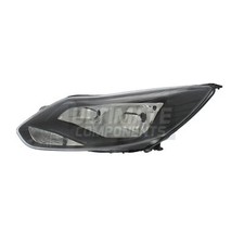 Ford Focus Headlight Mk3 Zetec Hatchback 2011-2015 Black Headlamp Passenger Side