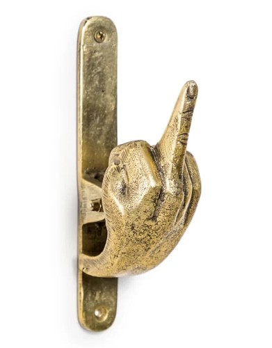 Antique gold middle finger - middle,
