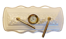 RARE - IRISH Belleek Executive Desk clock & pen/pencil holders - UNUSED 1990s