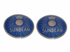 Brand New Pair Blue Sunbeam S7 S8 Motorcycle Petrol Tank Badge Monogram Set