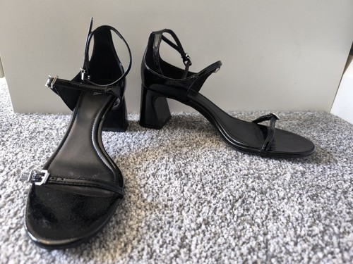 Zara black patent - block, heel