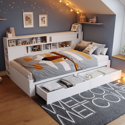 Daybed wooden bed - 3ft, single