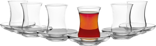 Turkish tea glasses saucers - turkish,