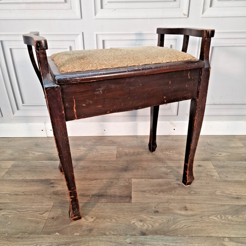 Antique piano stool - antique,