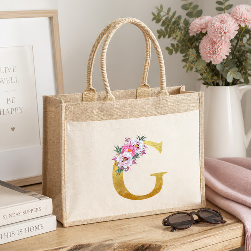 Personalised jute tote - jute,