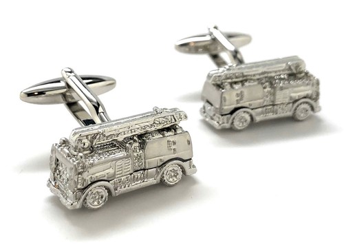 Fire truck cufflinks - 3d, highly