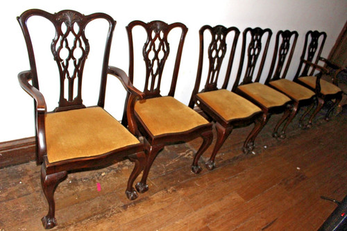 C19th chippendale antique - c19th,
