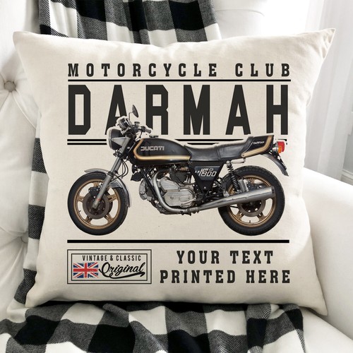 Personalised motorbike cushion - personalised,