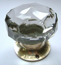 glass door knob, large crystal