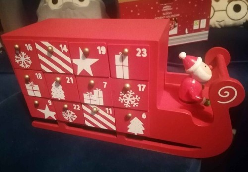 Hand painted santa - hand, sleigh