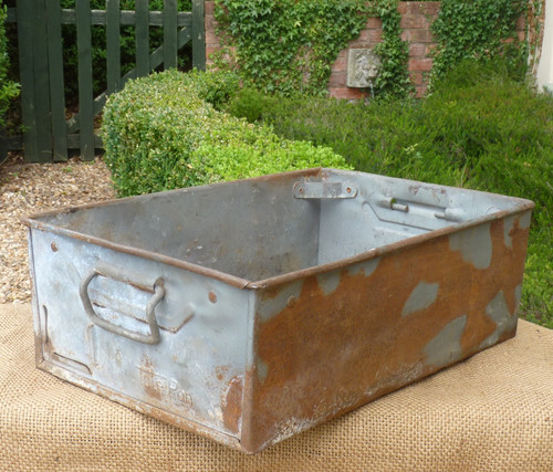 Vintage galvanised metal