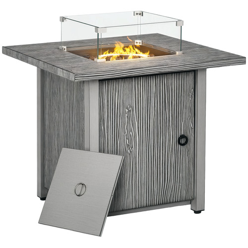Outsunny gas fire pit table - outsunny,