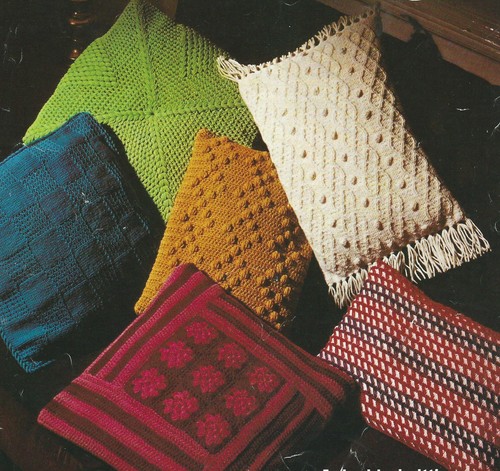 Cushion knitting crochet - cushion,