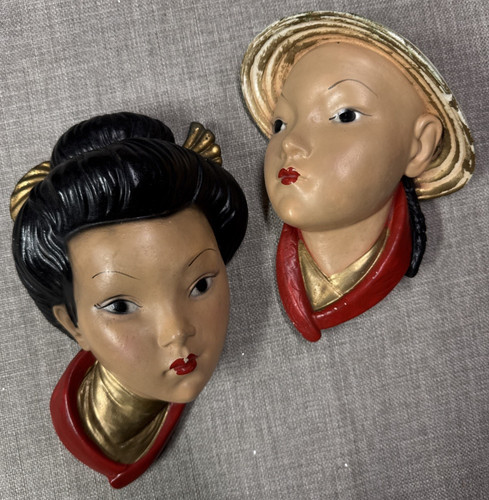 Vintage 50s chalkware wall - vintage,