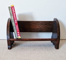 Vintage Arts & Crafts Book Trough, Oak, 1930s