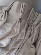 Pair Ivory Silk Curtains
