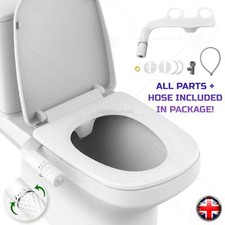 Bidet Toilet Seat Attachment Ultra-Thin DIY Sprayer with Dual Cleaning Nozzle
