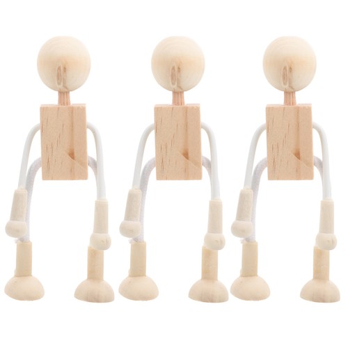 3pcs creative wooden toys set - wooden,