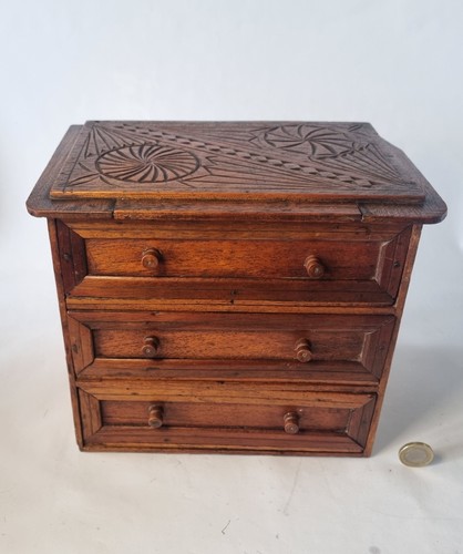 Miniature wooden chest - wooden, of