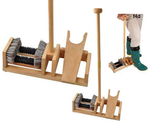 Boot jack remover shoe brush