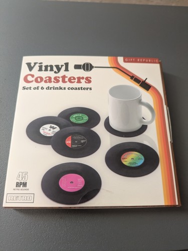 Colorful retro vinyl record - 6x,