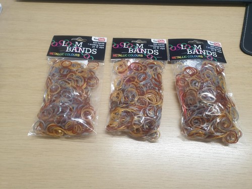 1800 loom bands metallic - loom,