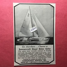 1967 Ad. Sumnercraft Rentals Inc. Amityville, NY. Diesel Motor Sailer.
