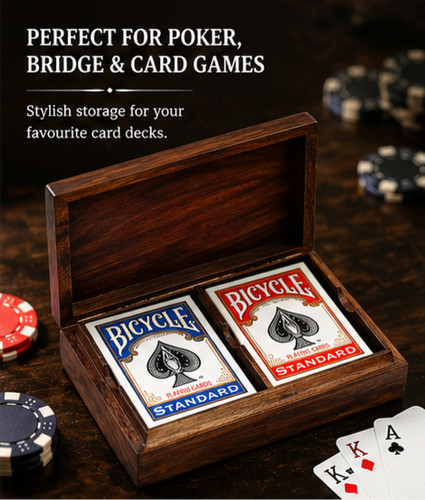 Premium wooden playing - premium, card