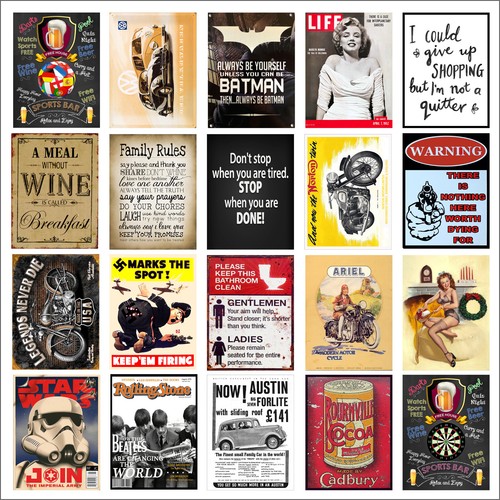 Various retro tin metal - various,