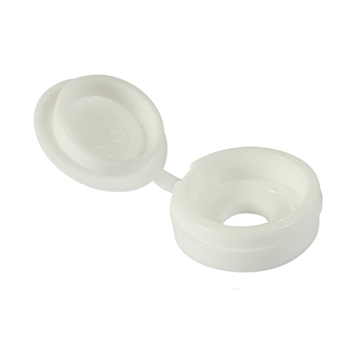 Plastic hinged screw cap cover - hinged,