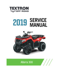 Arctic Cat Alterra 300 Service Manual | 2019 | USB & Link