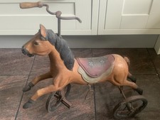 Vintage Wooden Tricycle Horse
