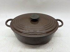 Le Creuset Oval Casserole Dish Dutch Oven Cast Iron Brown 29 E