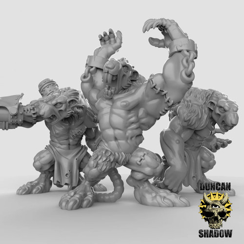 Rat ogres resin miniature - rat,