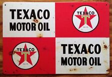 Texaco Motor Oil, retro vintage style metal sign/plaque man cave shed Garage