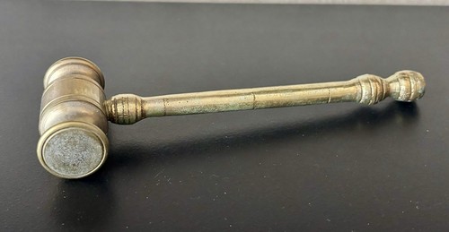Brass gavel auctioneer - brass, auctioneer's