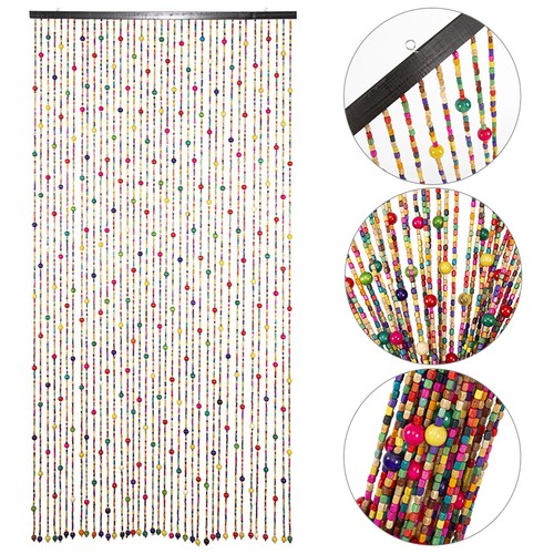190x90cm wooden beaded - wooden, bamboo