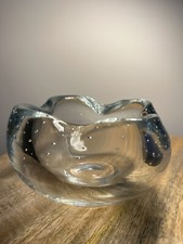 Scandinavian Handblown Crystal Bowl With Controlled Bubbles, Bullicante