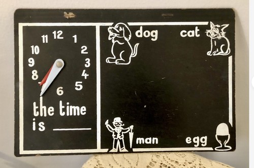 Vintage chalk black board 70s - black,