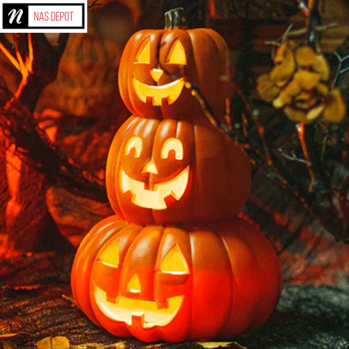 Halloween large pumpkin led - large,